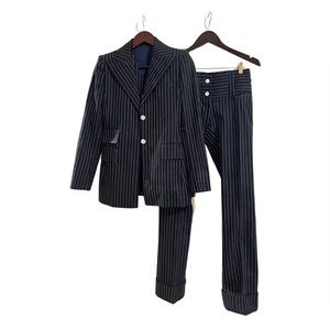 Dolce and Gabbana 3peice denim pinstripe suit